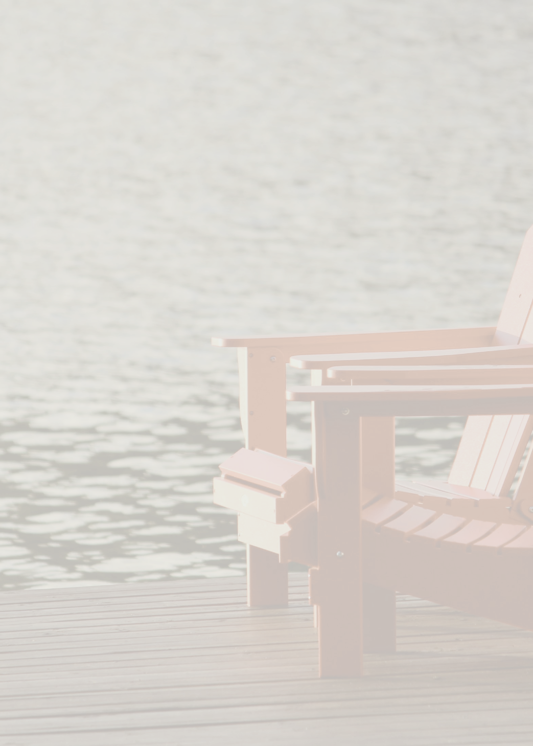 Dock and lakeside seating in the Okoboji area